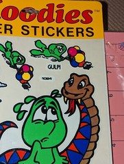 Vintage MOODIES SUPER STICKERS Worried Large Sheet Decal Specialties