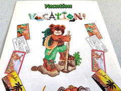 Freckle Press Vacation Stickers 2001 NOS Scrapbooking Hiking Animals Theme 12″