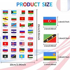 384 Pcs World Flags Stickers World Map Passport Stickers for Planner Journal