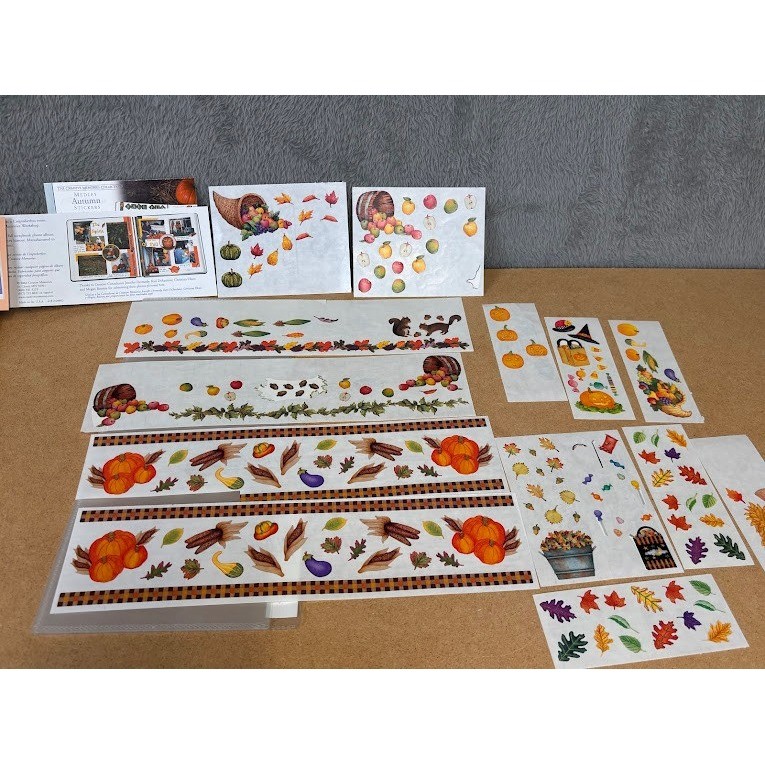 Creative Memories Medley Autumn Stickers Fall Harvest Pumpkin Leaf Scrapbooking
