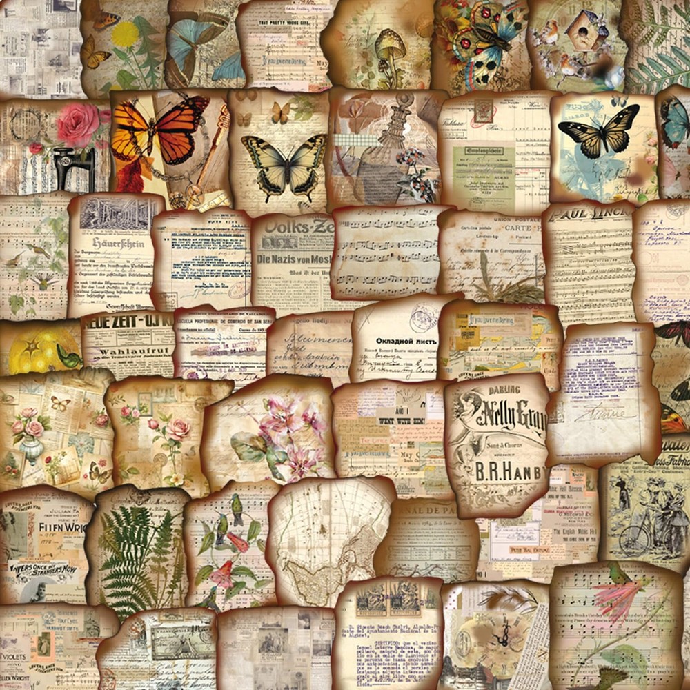 Pegatinas vintage diario, suministros diario con estampados mapas, accesorios.