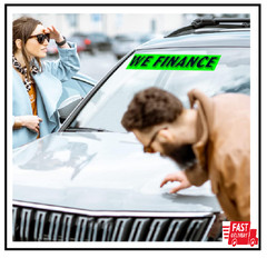 Versa Tags Dealership Stickers 12 Pack of We Finance Stickers Car Lot Windshield
