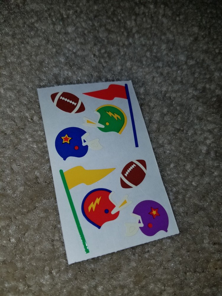 NOS Mrs Grossman’s FOOTBALL Stickers 2″ x 1-5/8″ Two Modules 1996