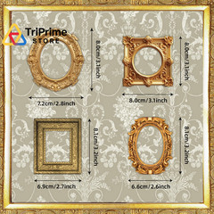 100 Pcs Vintage Frame Stickers Metallic – Scrapbooking &
