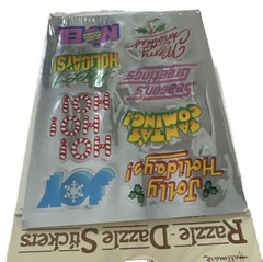 NEW Vintage 1984 SEALED Hallmark Razzle Dazzle Foil Stickers Holiday Christmas