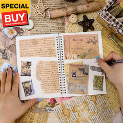 300PCS Vintage Scrapbooking Supplies Scrapbook Paper Journaling Kit Aesthetic De