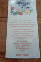 Vintage Mrs Grossman’s Lollipop Candy Stickers NEW