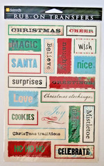 Sealed Vintage Daisy D’s Rub On Transfer – Christmas Cheer – 17440