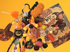 Halloween Candy Junk Journal Charm Bag Charm Accessory New Handmade OOAK