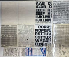 Letraset Chartpak Formatt Various Fonts- Letters Numbers~ 10pt-144pt ~33 Sheets