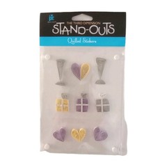 Stand-Outs -Wedding Presents- Dimensional Paper Quill Embellishments Stickers