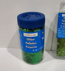 Glitter for Craft Scrapbook Journal 3 Containers Green and Blue