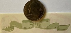 PINK/GREEN SILVER METALLIC BOW Stickers(2pc) Mrs.Grossman’s•Pastel •Card Making•