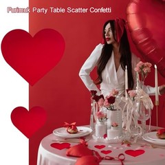 50 Pcs Heart Cutouts Paper 4 Inch and 2 Inch Valentine’s Day Cut Outs Table