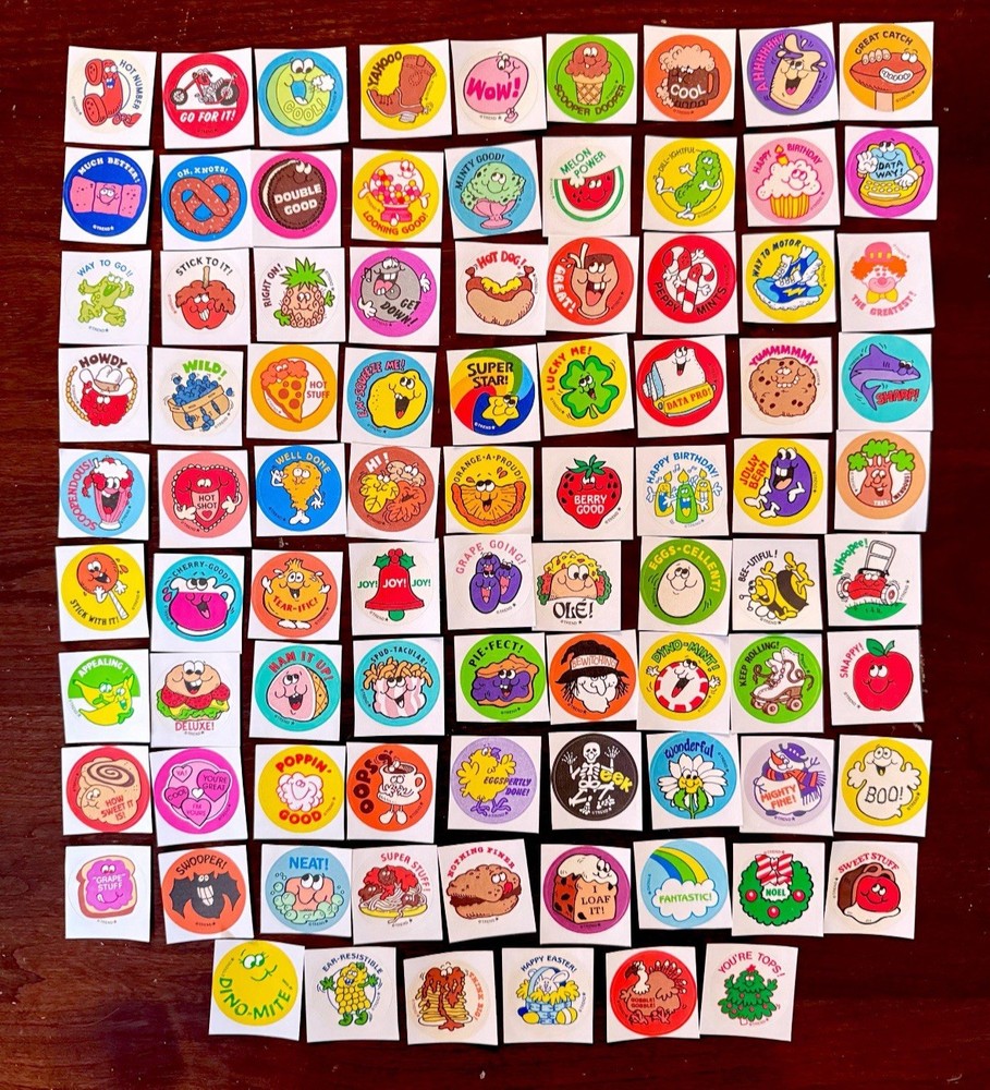 All 101 Retro 80s Scratch & Sniff Retro Stickers. One of Each, Trend