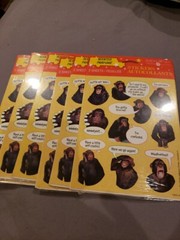 Lot of 6 New Vintage Monkey Scented Stickers Sheets American Greetings LOOK!