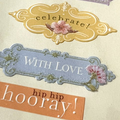 Brenda Walton Florals Scrapbook Stickers Lot – K&Co – Retired – 9 pc Kit