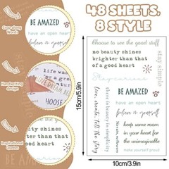 48 Sheets Inspirational Quotes Planner Stickers Small Talk for Journaling