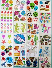 VINTAGE STICKERS LOT OF 176 MODULES HAMBLY STUDIOS PRISMATIC/GLITTER NO REPEATS