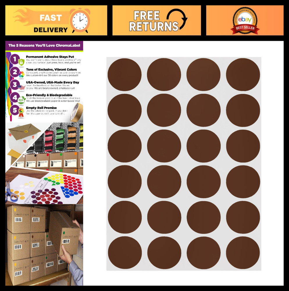 Colored Coding Stickers – 3/4 Inch Round Sticky Dots, 1008 Pack for Arts & Craft