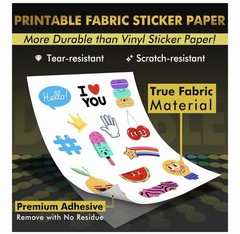 A Sub Printable Fabric Stickers 10 Sheets 8.5”x11”
