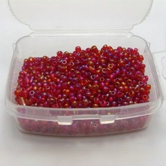 4000 Pcs Glass Beads 2mm(10/0) Transparent AB + Storage Box Colour Choice