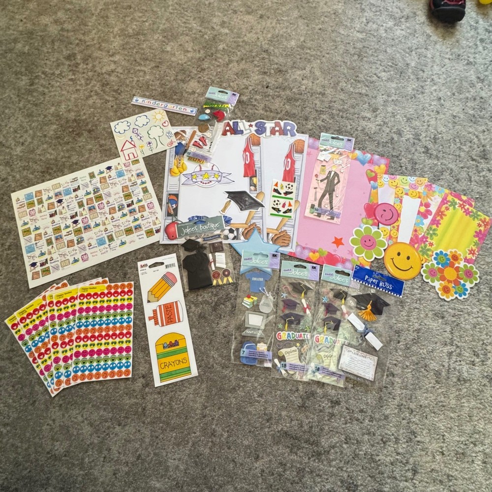 Jolee’s Boutique EK Success Scrapbook Sticker Lot Graduation School Sports Prom