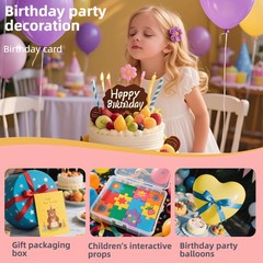 500pcs Happy Birthday Stickers, 1.5 Inch Round Waterproof Labels