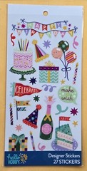 Happy Birthday Sticker Sheet/27 pieces/ Hello Hobby