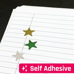 8 Colors, 1000 Pack, Foil Star Metallic Stickers, 0.6″ Diameter