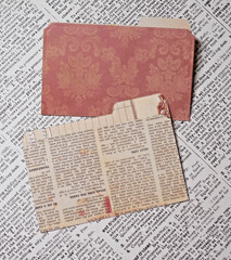 8 Mini File Folders Scrapbook Junk Journal Card Making Crafts Vintage Patterns