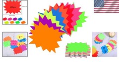 400 Neon Yard Sale Stickers – Eye-Catching Starburst Labels for Events