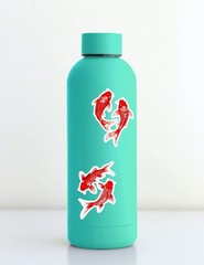 Red Koi Fish Die Cut Vinyl Stickers Set Scrapbooking Laptop Waterbottle