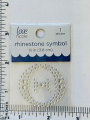 Greek Letter Theta Rhinestone Sticker 1.5″ Clear Silver Glitter Bling Monogram