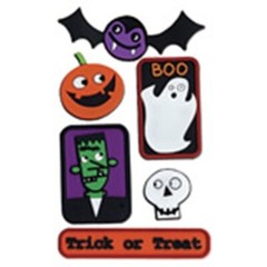 SPOOKYTOWN STICKER TREADS SCRAPBOOKING *AMERICAN TRADITIONAL 6 PCS
