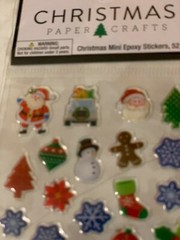 CHRISTMAS PAPER CRAFTS 3D CHRISTMAS MINI EPOXY STICKERS 52 PCS