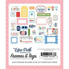 Crafts EP Tags Frames My Favorite Summer Pin Wheels Fun Sunny Days Sunglasses