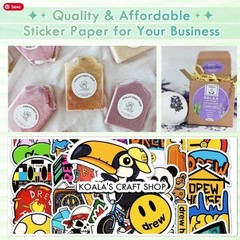 80 Bulk Koala Printable Vinyl Sticker Paper Waterproof Matt White Inkjet Cricut