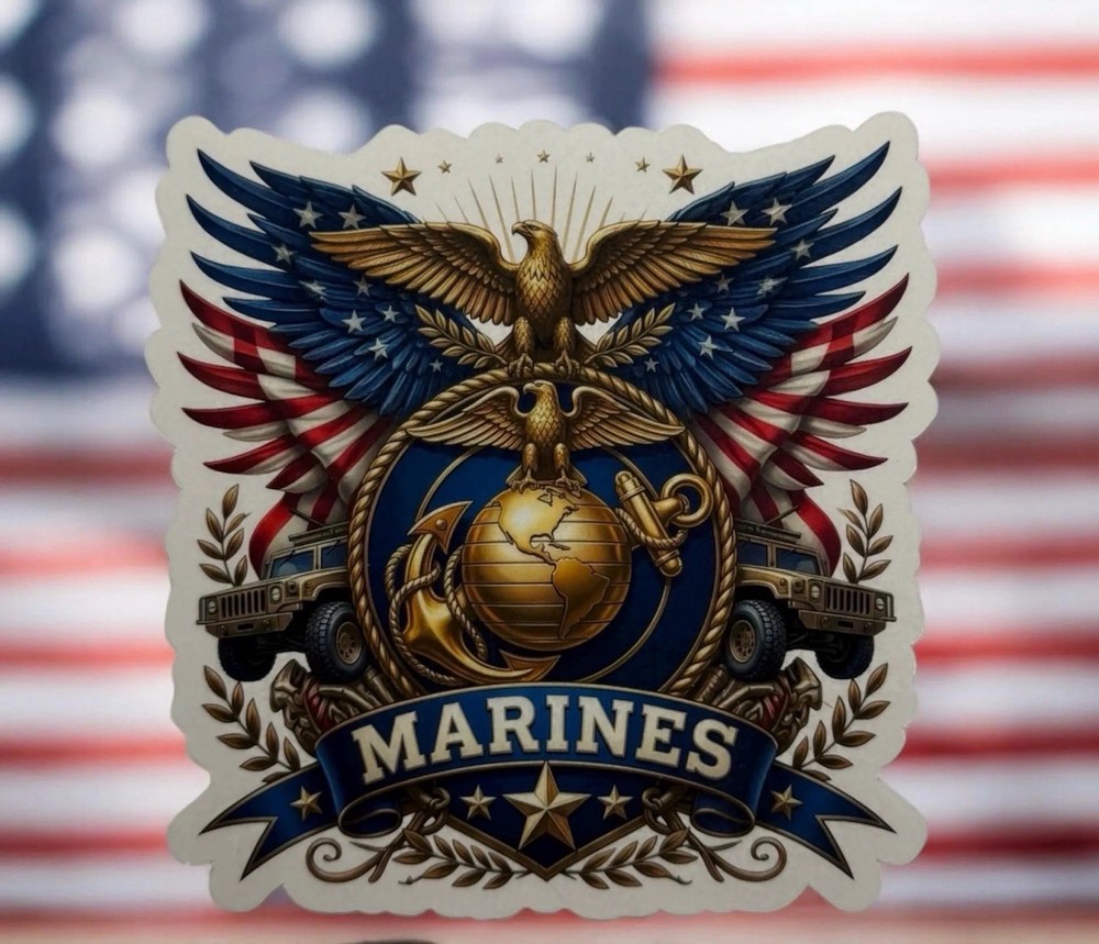 Marine Sticker/USMC/Marine/Semper Fi/Tank/UV/Clear/Style 1