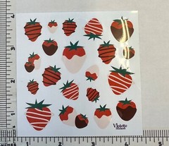 Violette Stickers Chocolate Strawberries Craft Planner Supply Valentine’s Day