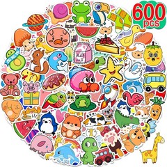 600 Pcs Cute Stickers for Kids, Water Bottle Stickers for Teens, Kawaii Vinyl…