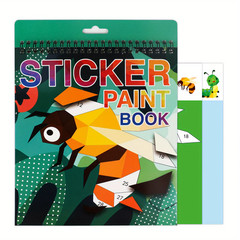 1PCS Sticker by Number Book for Kids Ages 4-8, Fun Craft Activity, Educational B