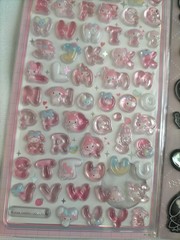 Sanrio　 My Melody Sticker Sheet　bonbon drop monotone