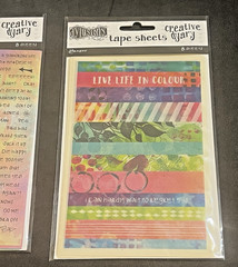 Ranger Dylusions Creative Dyary Back Chat Stickers & Washi Tape Sheets NEW