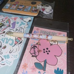 5PC NEW SNOOPY PEANUTS STICKER LOT Luggage Tag Pen Random Lot