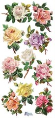 VIOLETTE STICKER – PASTEL ROSEBUDS – 7 3/4″ x 3 3/4″ 19.5 cm x 9.5cm