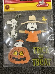 New! Peanuts Charlie Brown Snoopy Halloween Scrapbooking Stickers EK Success