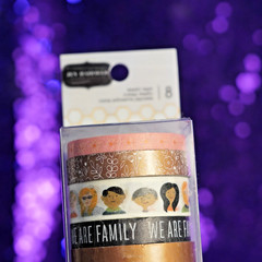 Jen Hadfield This Is Family Washi Tape Copper Foil accent 8pk Celebrates Family