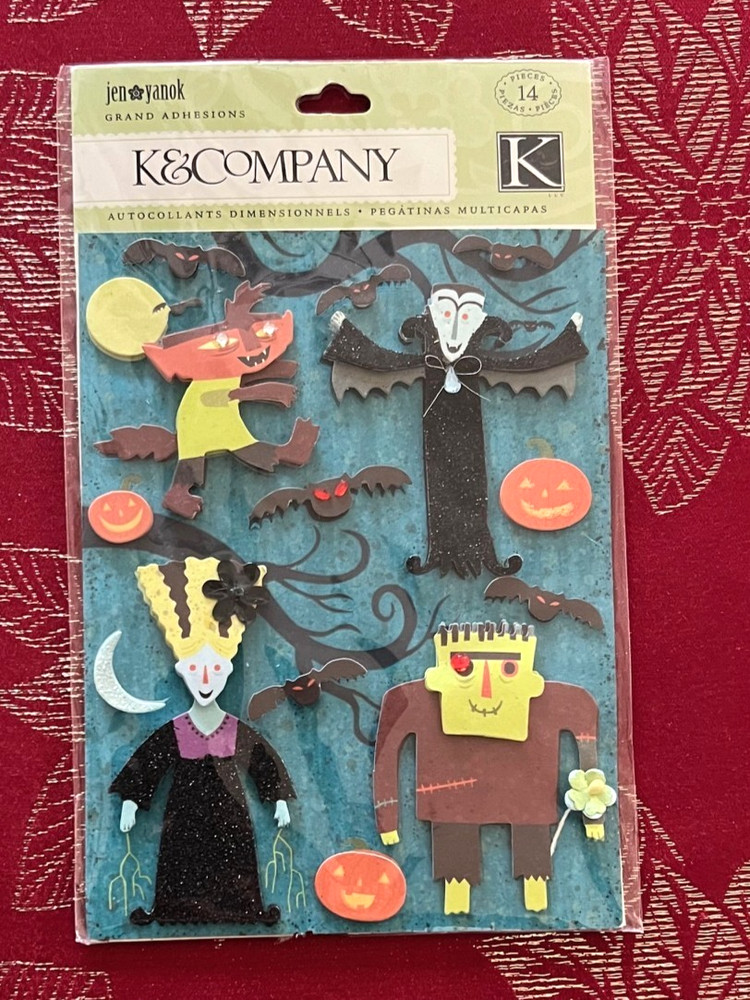 YOU CHOOSE – HALLOWEEN K & COMPANY 3D STICKERS & DIE CUTS EPHEMERA