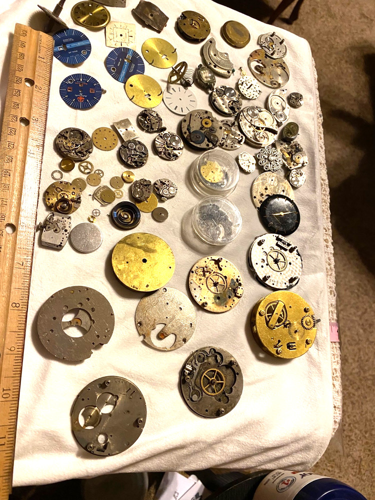 Large Lot of Craft Art Supplies Junk Drawer Steampunk Watch Parts 015-008